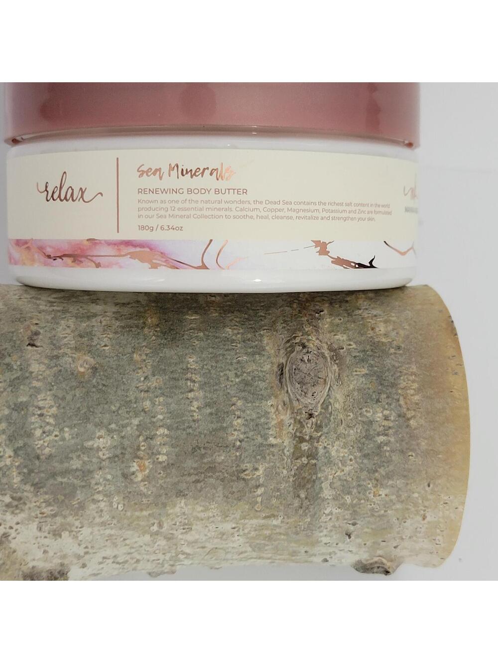 Relax Sea Minerals Renewing Body Butter 180g Pink Lid Jar
